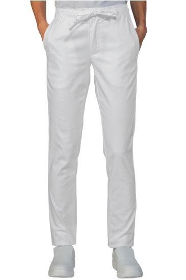 Pantalone slim zip unisex - Isacco Bianco