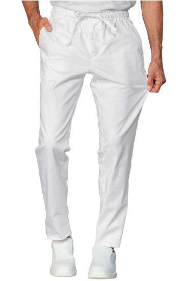 Pantalone slim zip unisex - Isacco Bianco