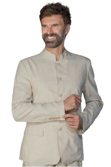 Riad jacket with vents - Isacco Linen