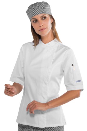 Lady Chef jacket with snaps - Isacco White